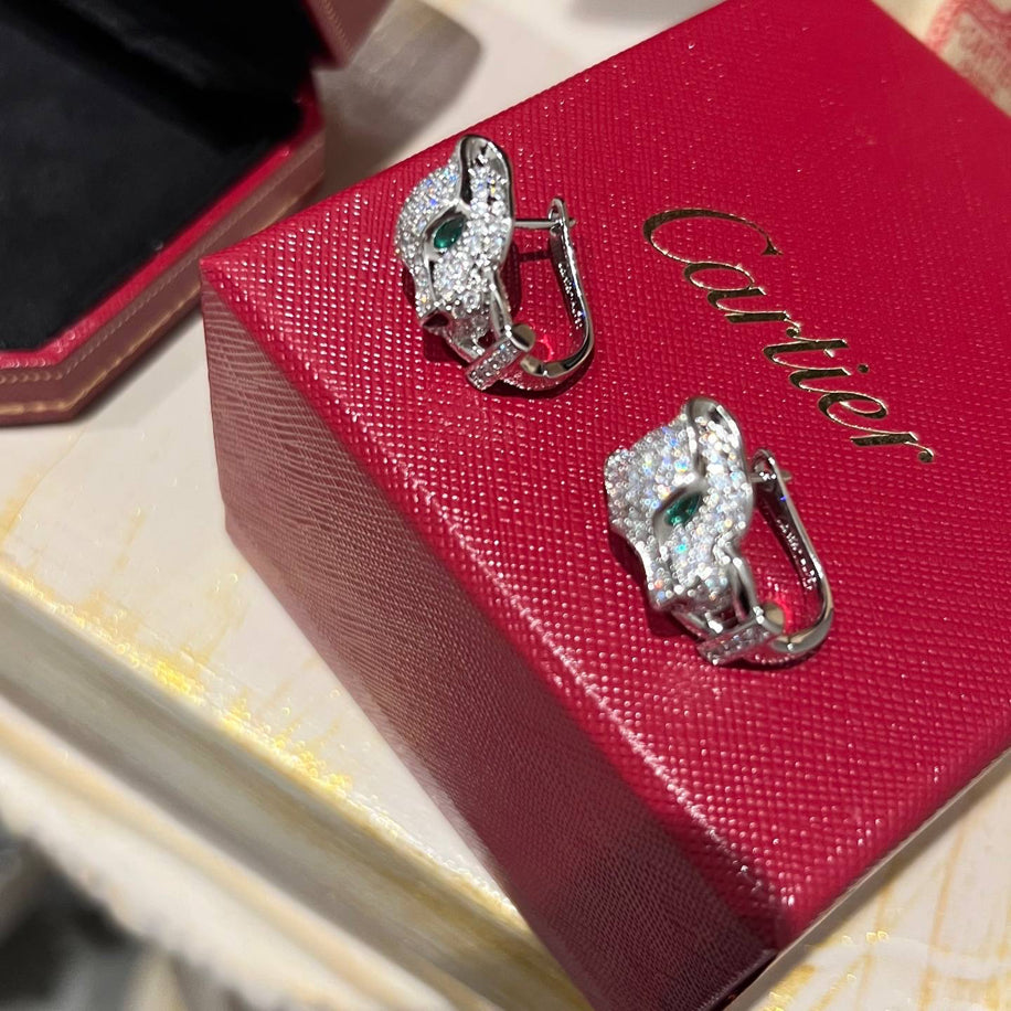 Cartier Panther’e Silver Taşlı Küpe