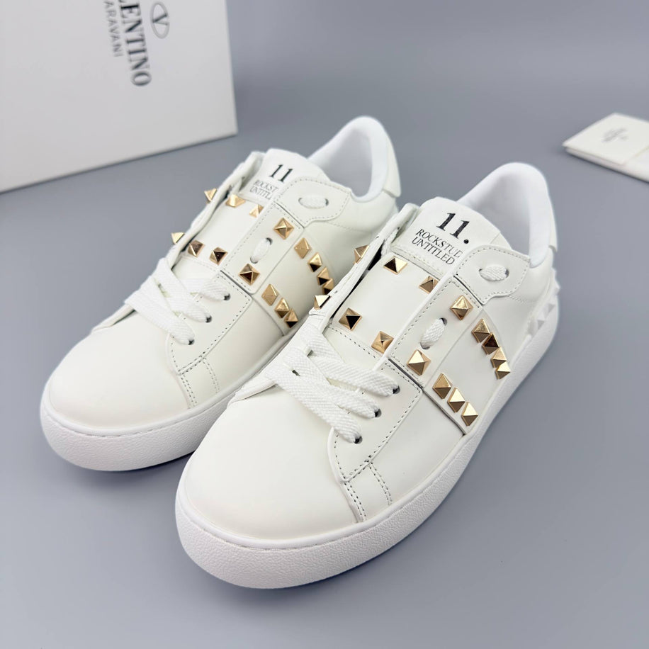 Valentino Women Open Leather Sneakers
