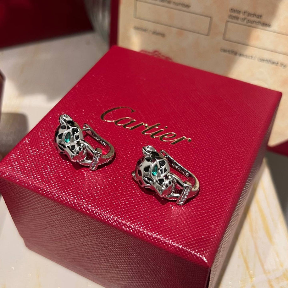 Cartier Panther’e Silver Küpe