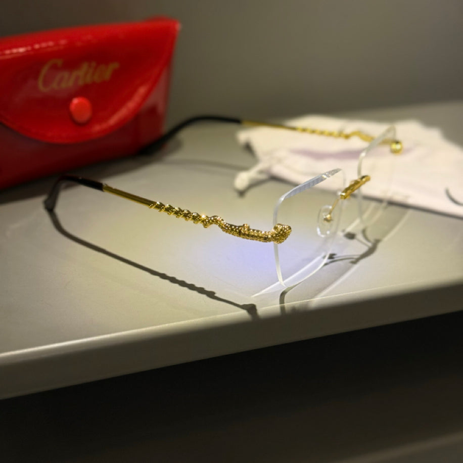 Cartier Unisex Şeffaf Cam Güneş Gözlüğü