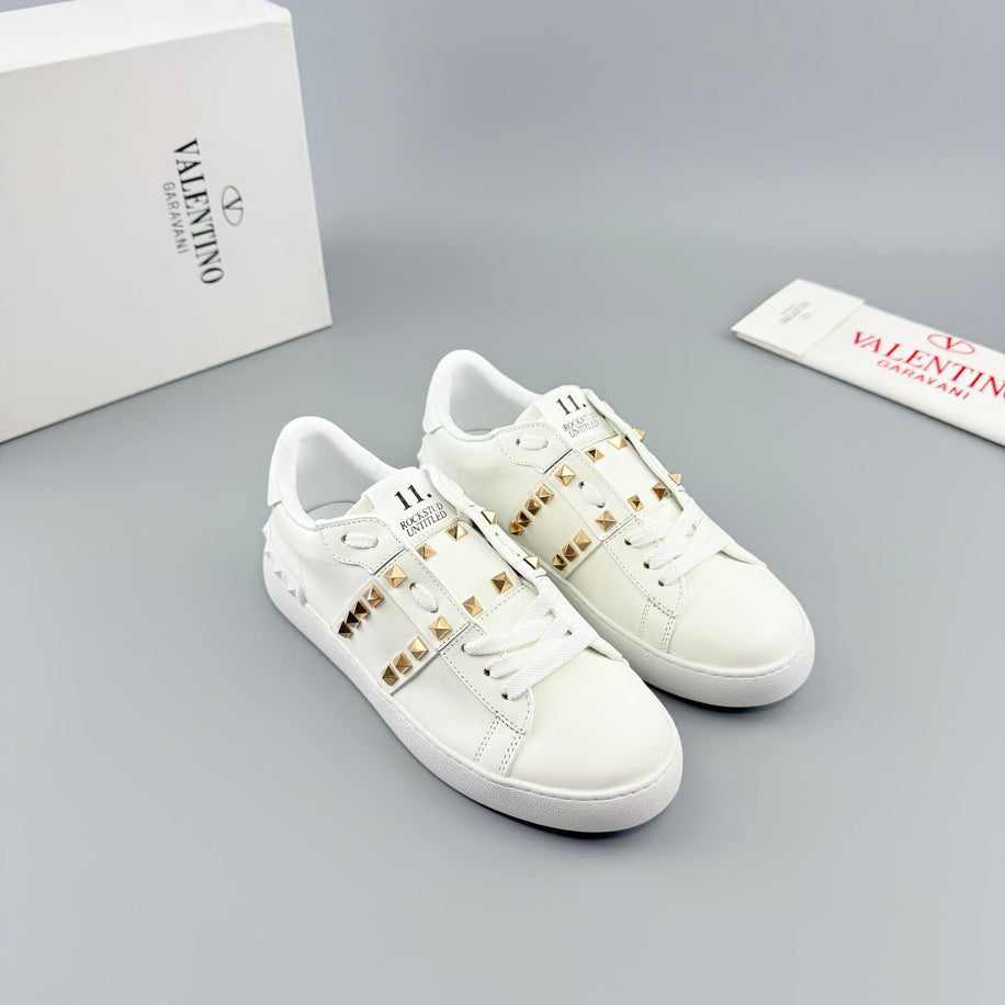 Valentino Women Open Leather Sneakers