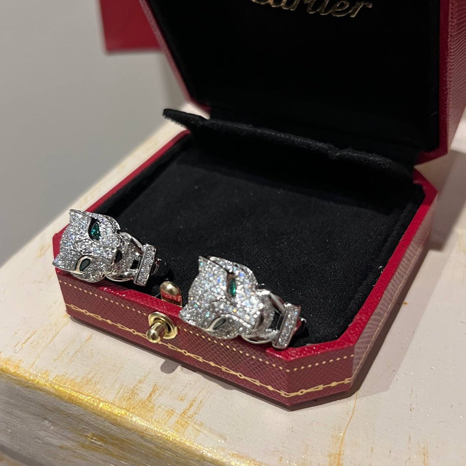 Cartier Panther’e Silver Taşlı Küpe