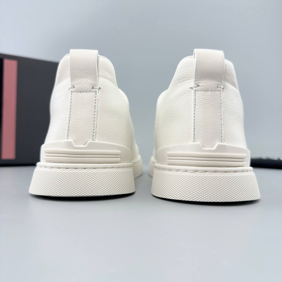 ZEGNA Triple Stitch Leather Sneaker