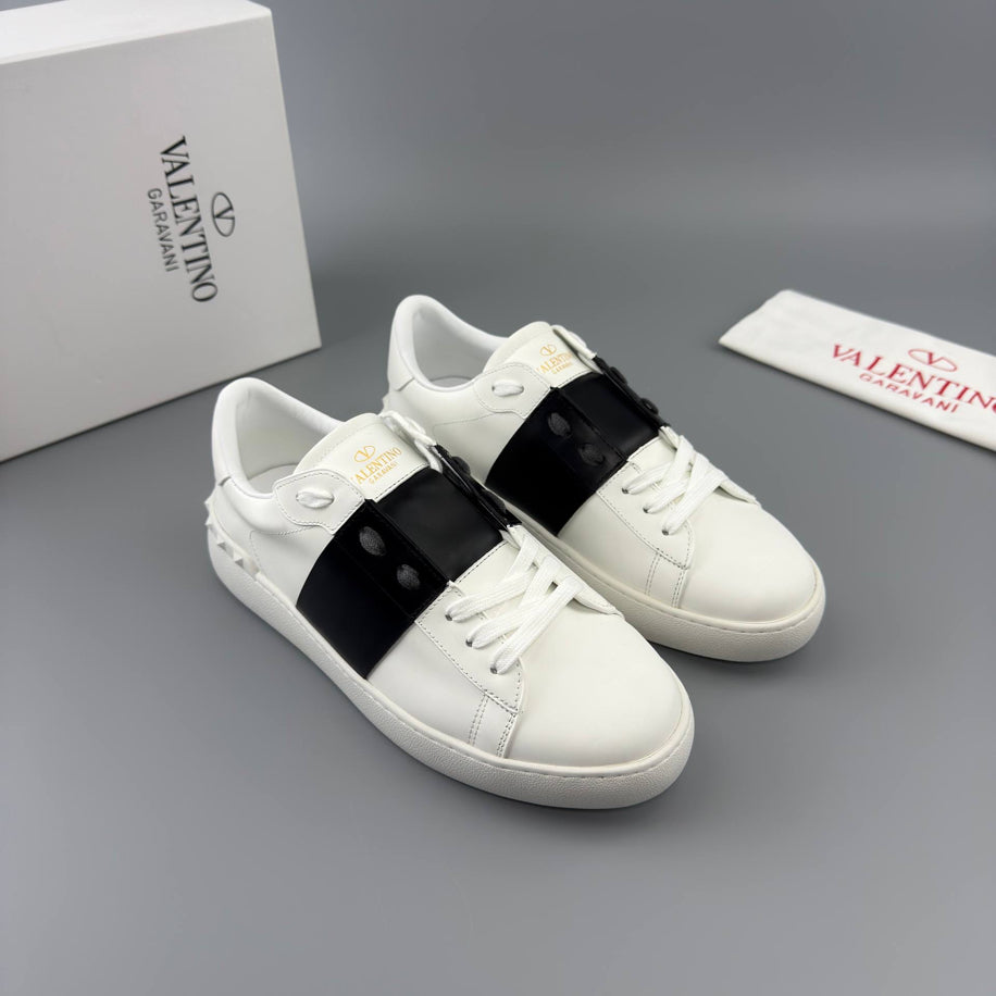 Valentino Open Leather Sneakers