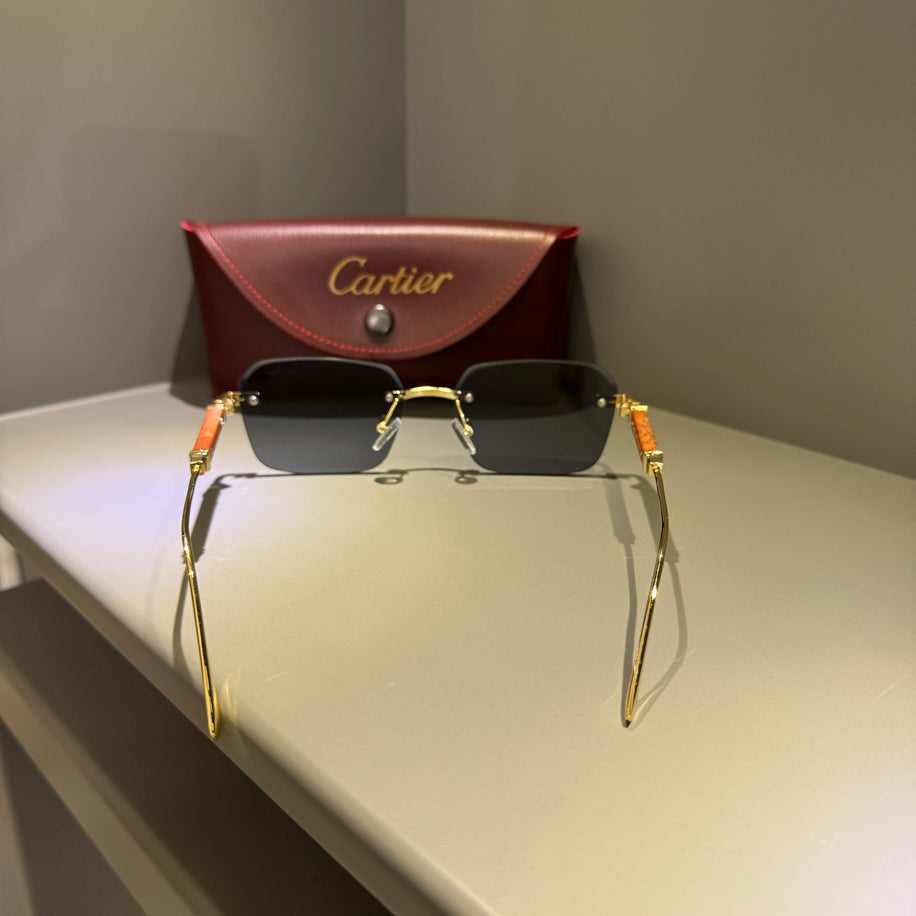 Cartier Unisex Gözlük (Ahşap)