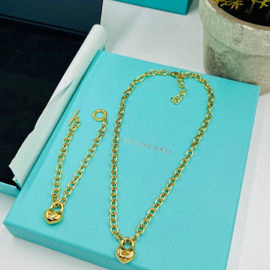 Tiffany Co Bileklik Kolye Set