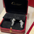 Cartier Full Taşlı (Silver) Küpe Özel Ürün
