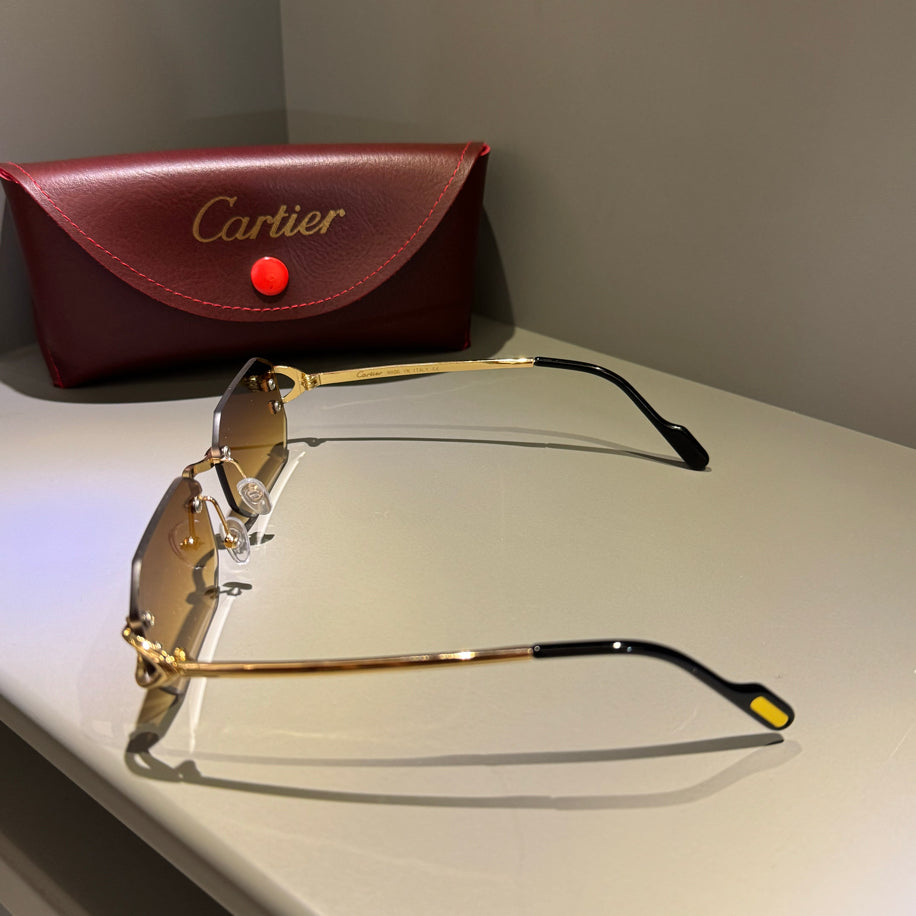 Cartier Unisex Gözlük (Kahve Cam)