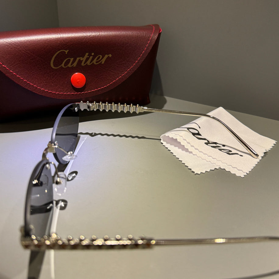 Cartier Unisex Gözlük (Silver )