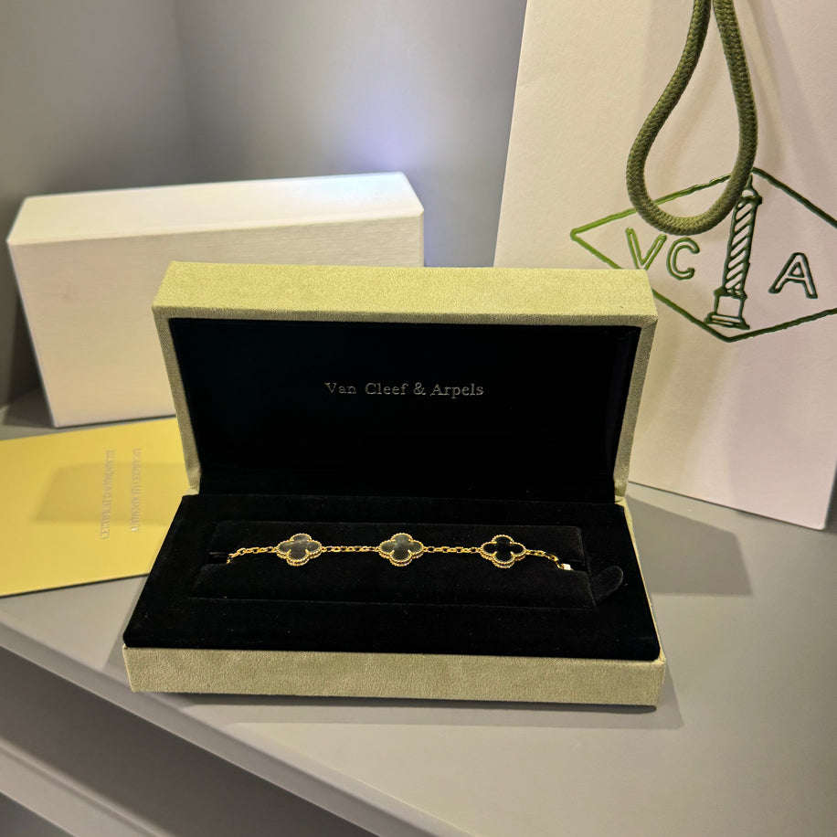 Van Cleef (Antrasit) Unisex Bileklik