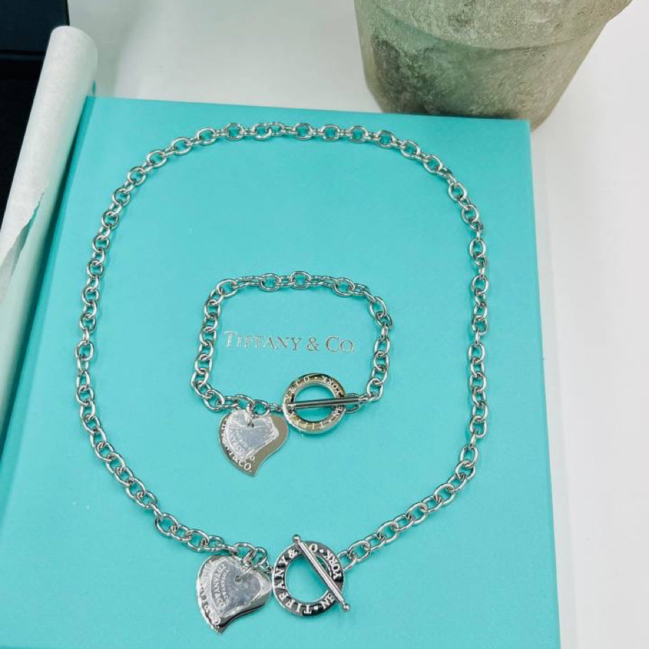 Tiffany Co Bileklik Kolye Set