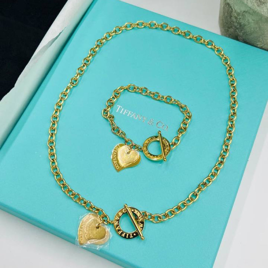 Tiffany Co Bileklik Kolye Set