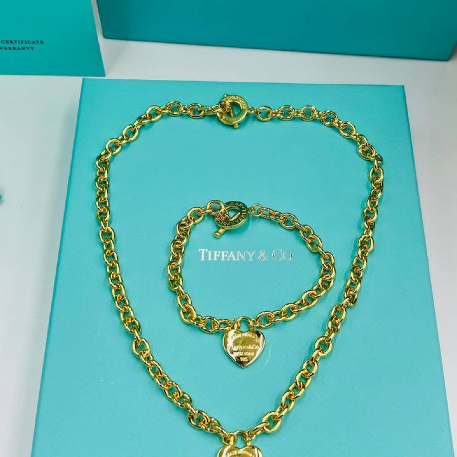 Tiffany Co Bileklik Kolye Set