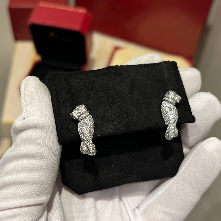 Cartier Full Taşlı (Silver) Küpe Özel Ürün