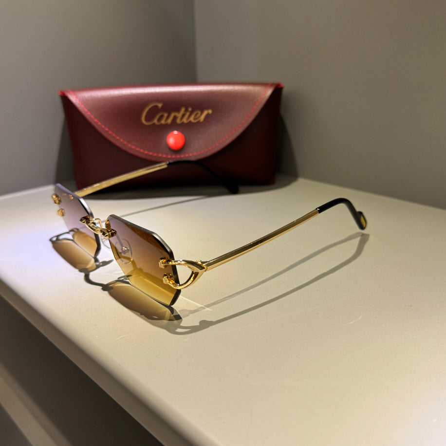 Cartier Unisex Gözlük (Kahve Cam)