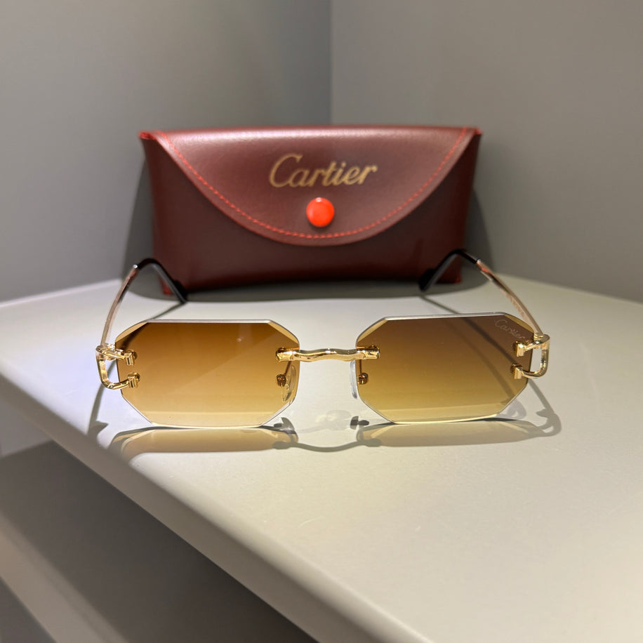 Cartier Unisex Gözlük (Kahve Cam)
