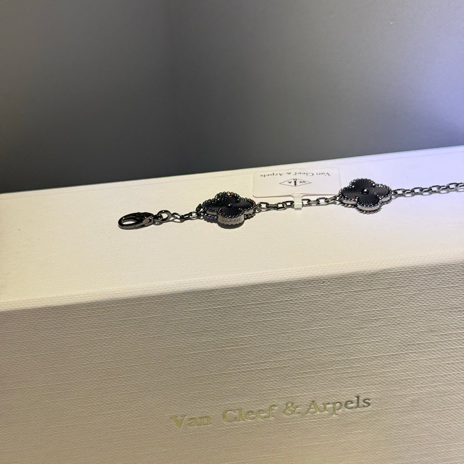 Van Cleef (Mat Siyah) Unisex Bileklik