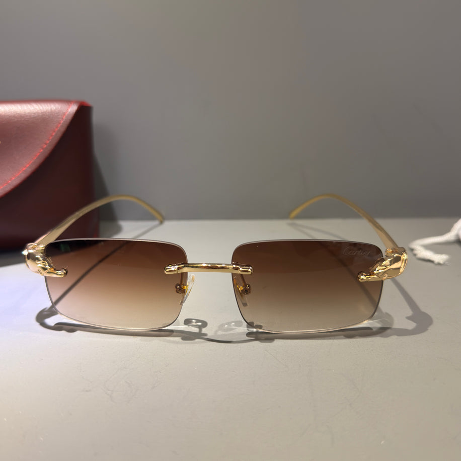 Cartier Unisex Gözlük ( Kahve Cam)