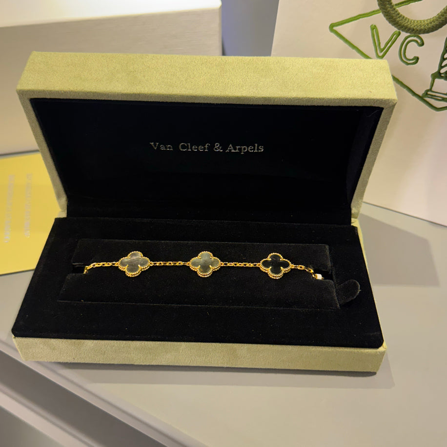 Van Cleef (Antrasit) Unisex Bileklik