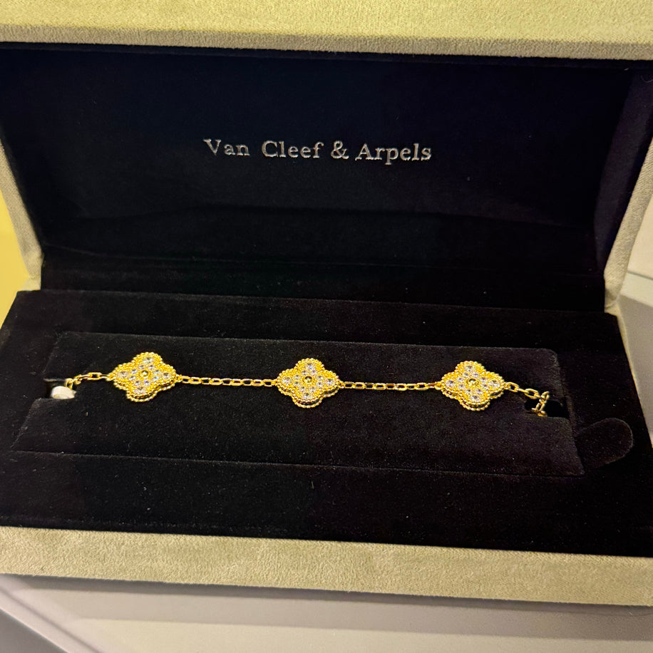 Van Cleef (Taşlı) Unisex Bileklik