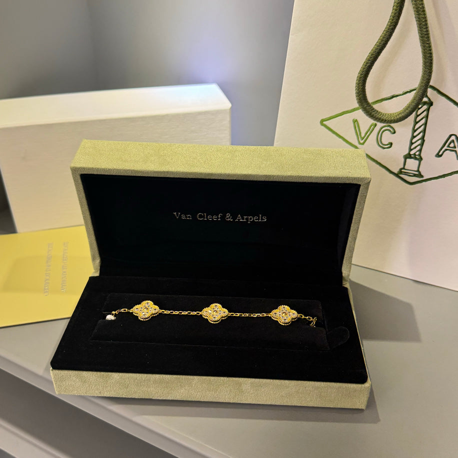 Van Cleef (Taşlı) Unisex Bileklik