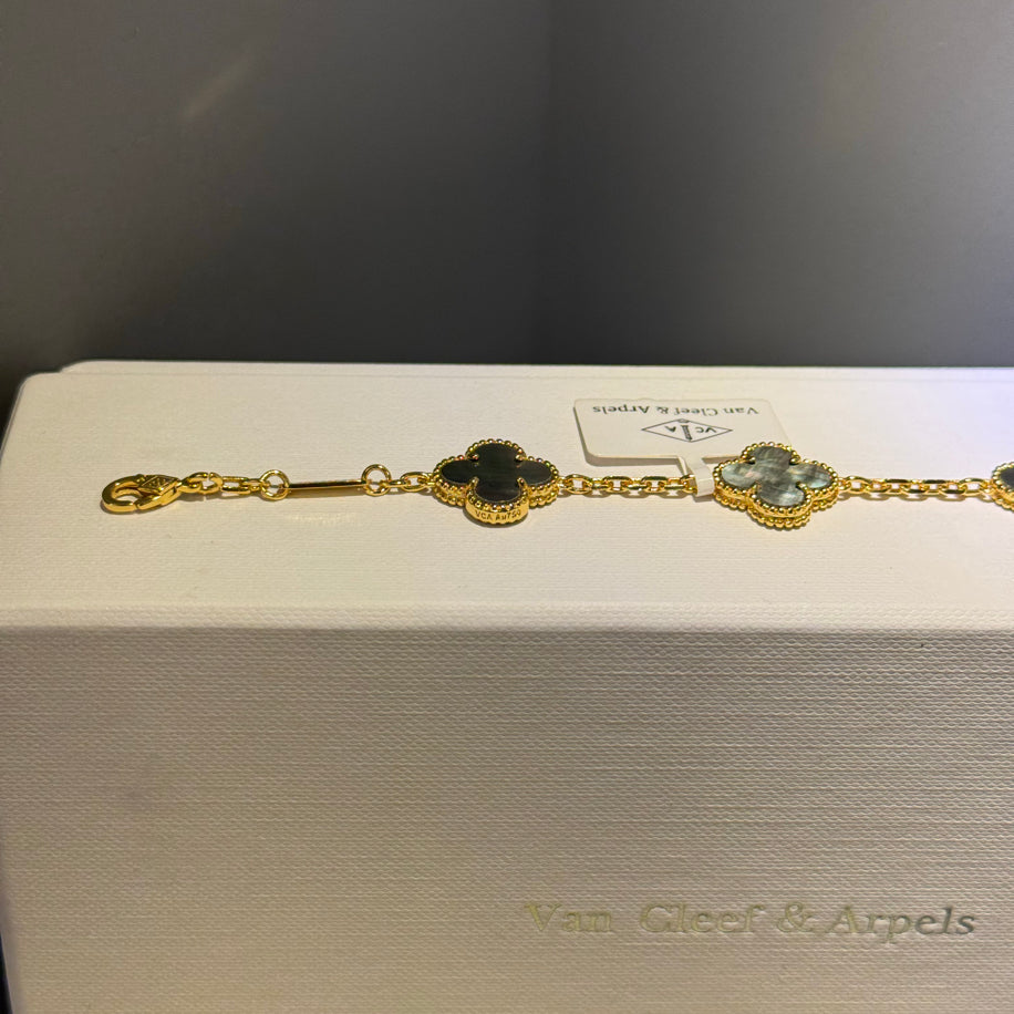 Van Cleef (Antrasit) Unisex Bileklik
