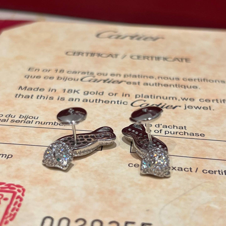 Cartier Full Taşlı (Silver) Küpe Özel Ürün