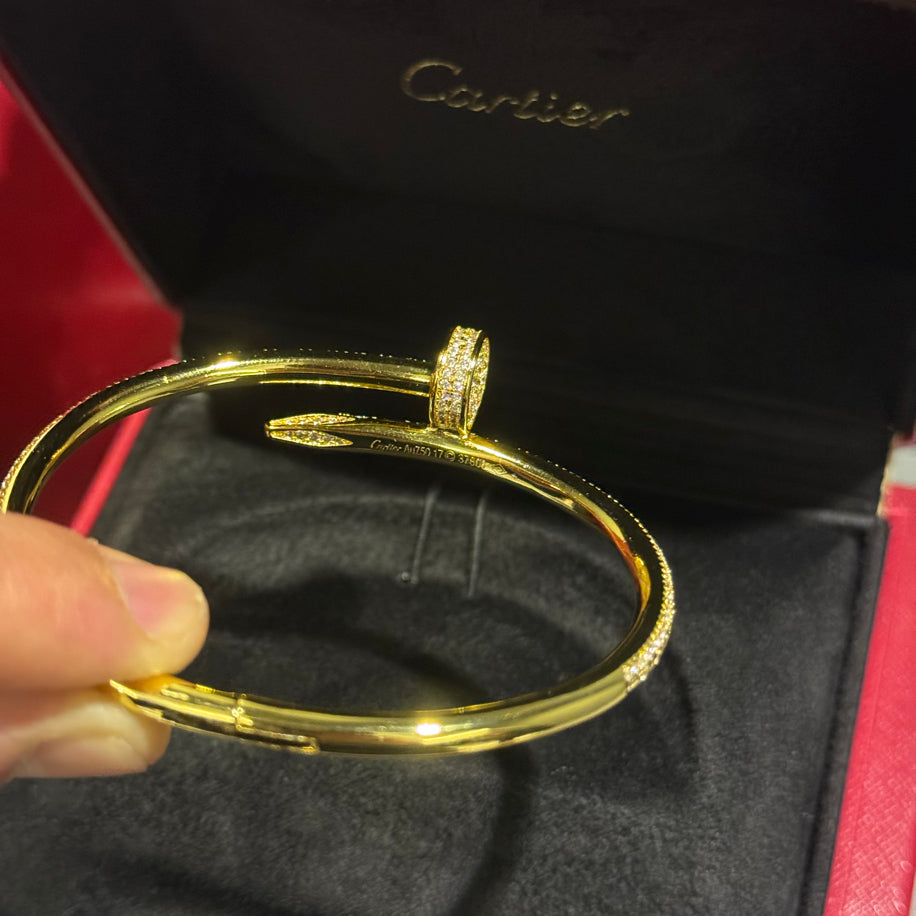 Cartier Unisex Bileklik (Gold) Full Taşlı